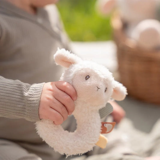 Little Dutch Sheep Soft Ring Rattle - Little Farm