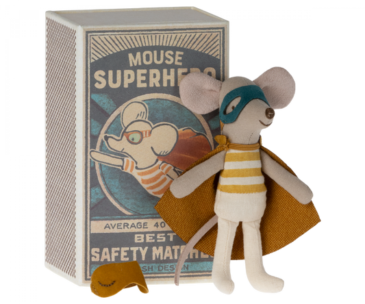 Little Brother Super Hero Mouse in a Matchbox