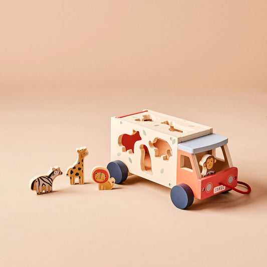 Wooden Safari Jeep Shape Sorter Toy