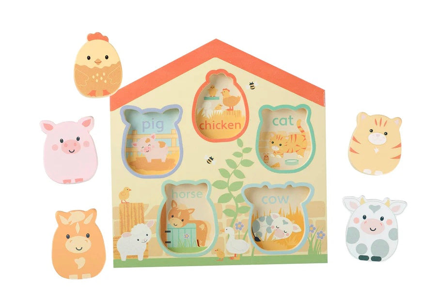 Farmyard Wooden Barn Shape Puzzle