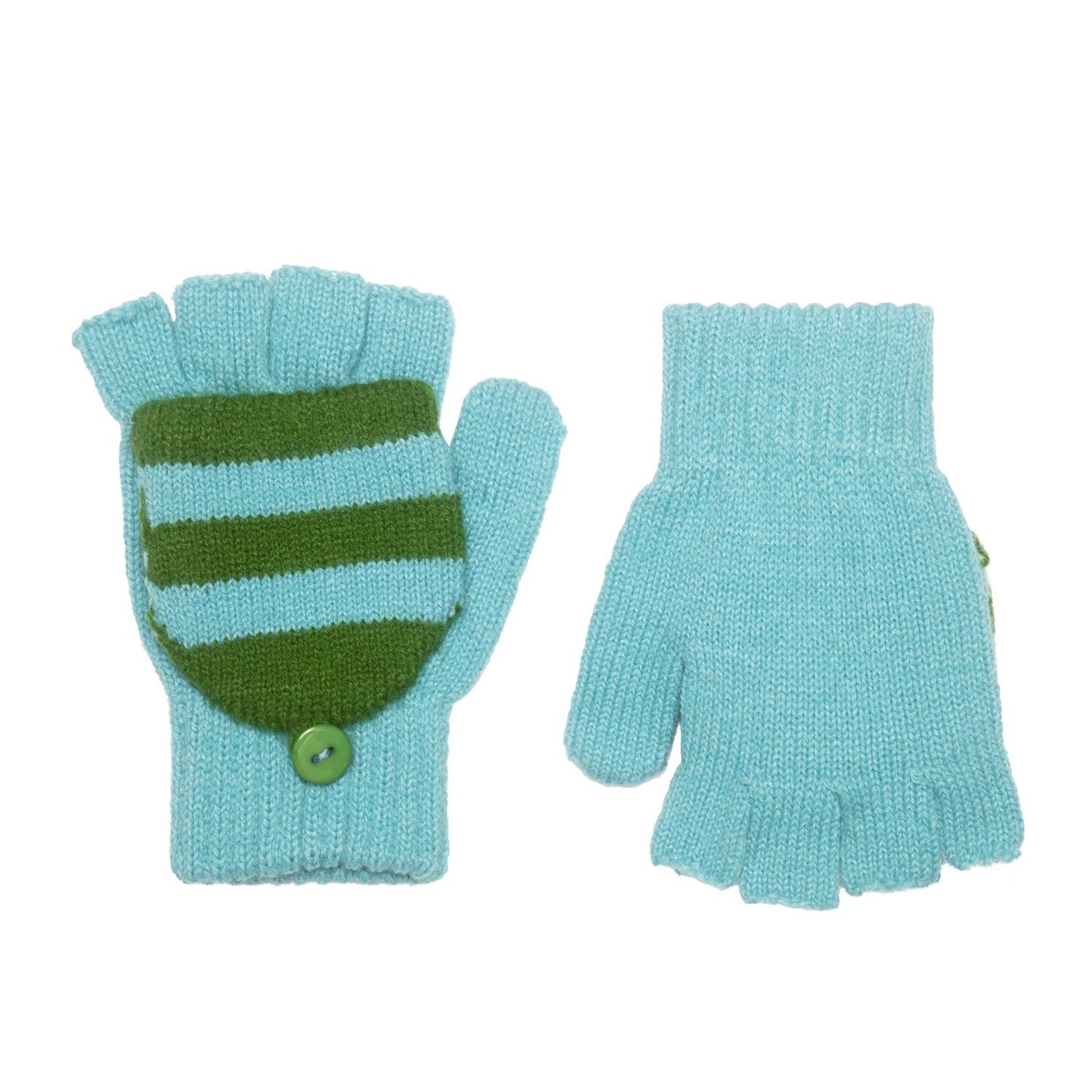 Cosy Striped Knitted Gloves