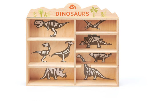 Wooden Dinosaur Set & Shelf