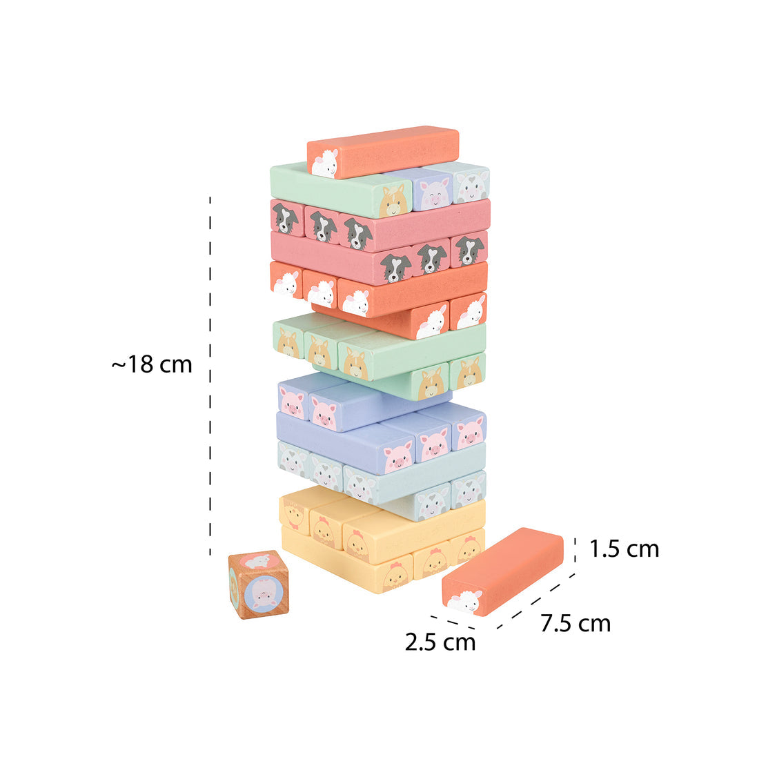 Farmyard Animal Tumbling Tower