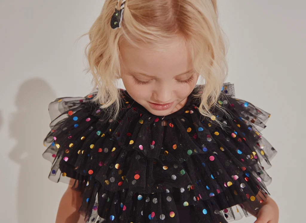 Black Spot Tulle Cape