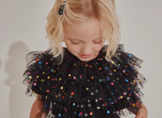 Black Spot Tulle Cape