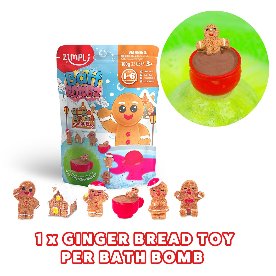 Gingerbread Surprise Christmas Baff Bombz