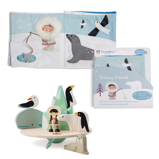 Balancing Polar Toy & Snowy Activity Book Gift Set