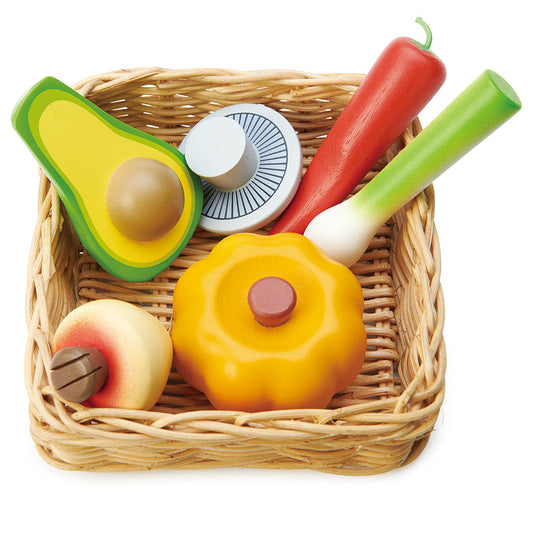 Veggie Wooden Food Basket