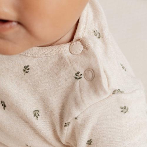 Little Dutch Long Sleeved Romper - Green Leaves