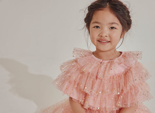 Coral Sparkle Tulle Dress