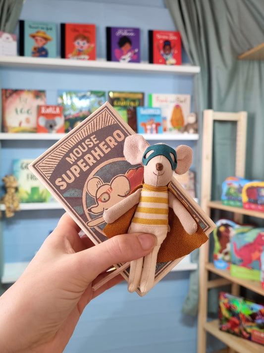 Little Brother Super Hero Mouse in a Matchbox