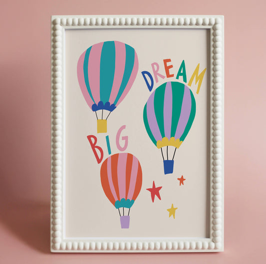 ‘Big dream’ Hot Air Balloon Art Print: A3