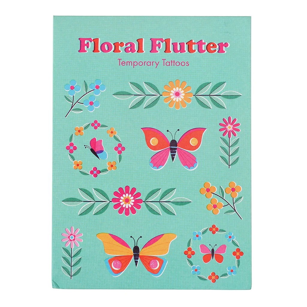 Floral Flutter Temporary Tattoos - Bizzybods