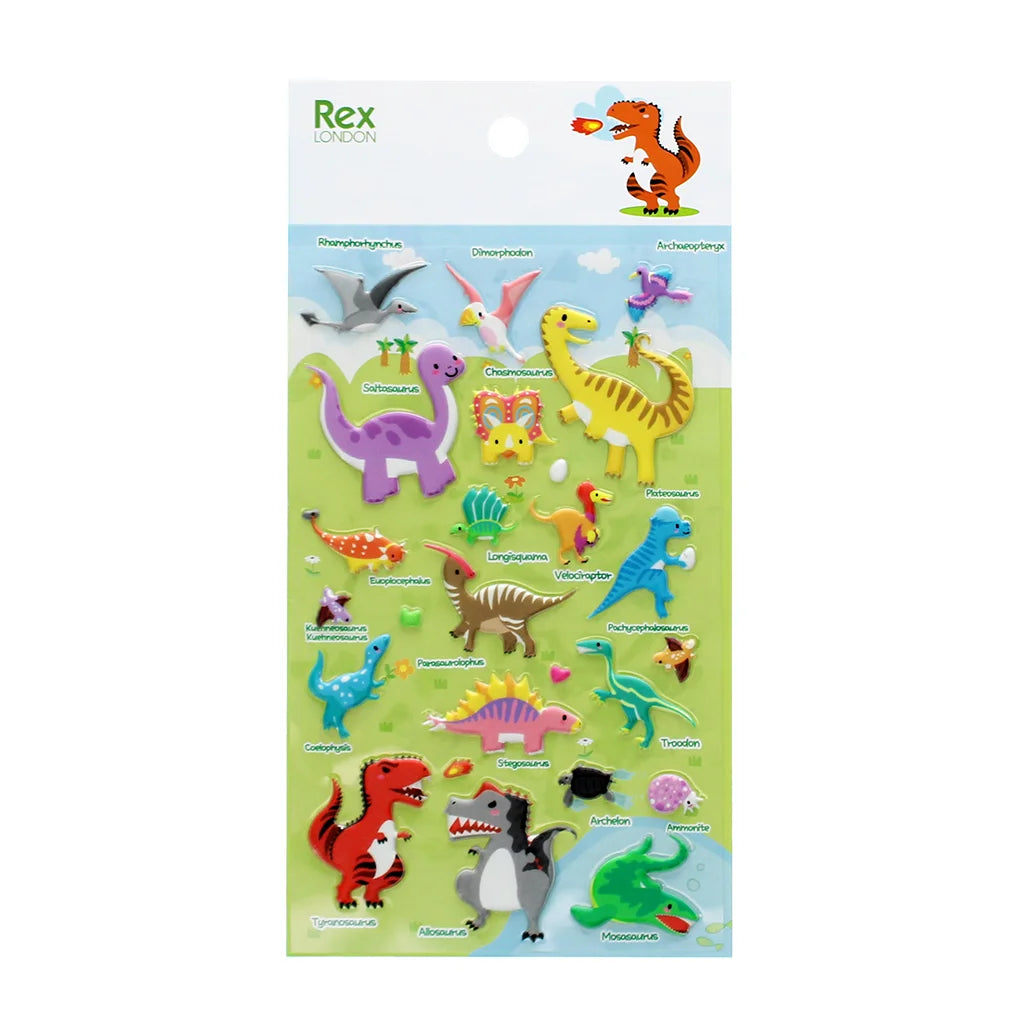 Dinosaur 3D Puffy Stickers - Bizzybods