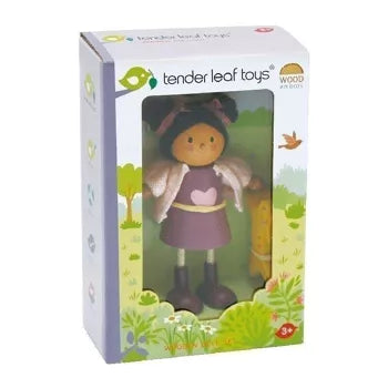 Ayana Wooden Doll with Kitten