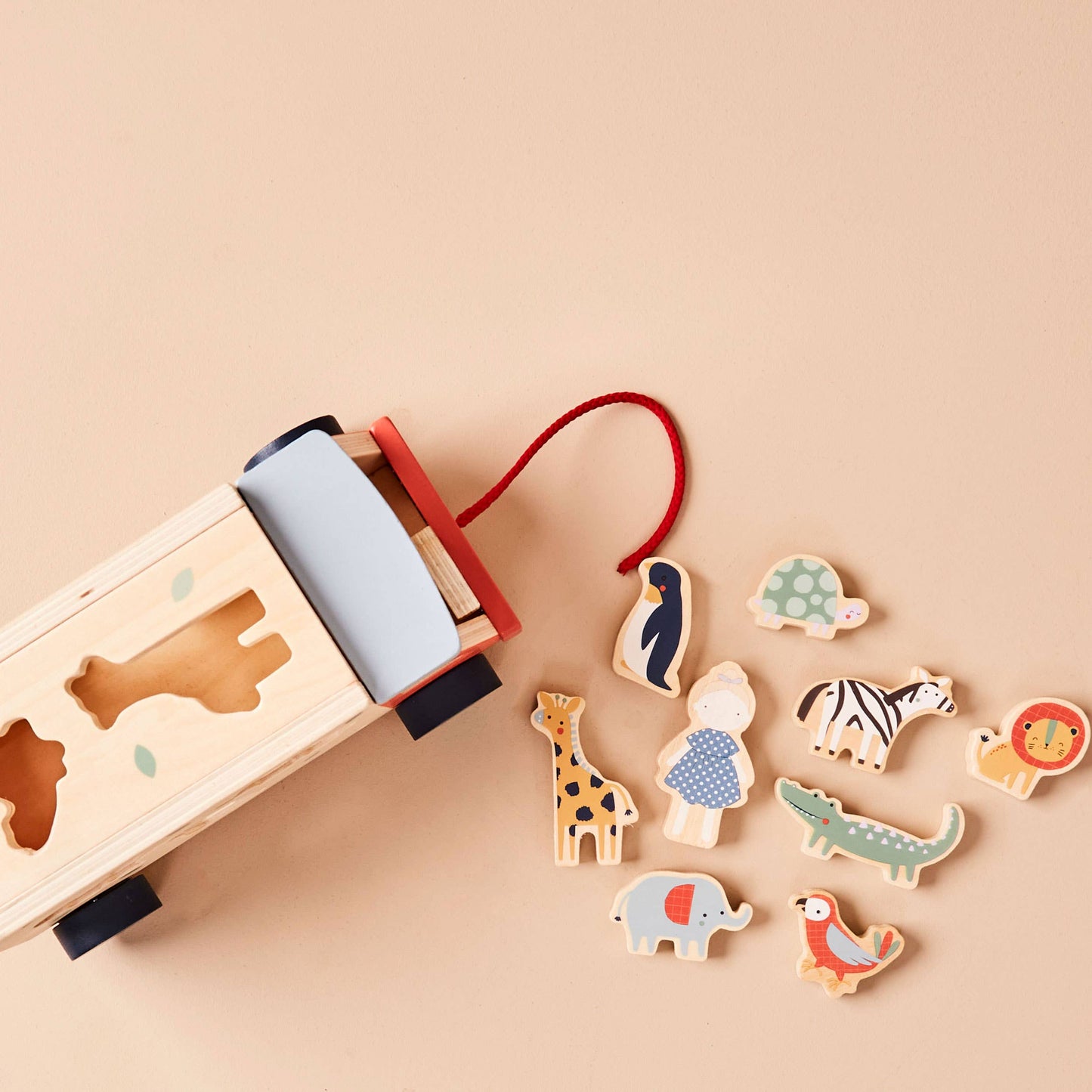 Wooden Safari Jeep Shape Sorter Toy