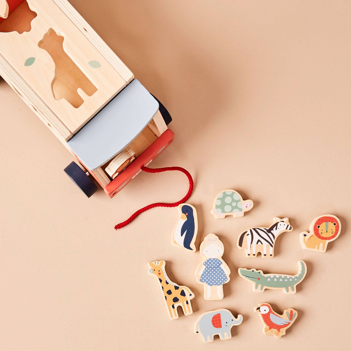 Wooden Safari Jeep Shape Sorter Toy