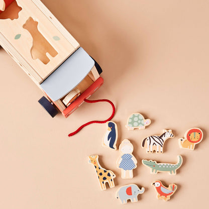Wooden Safari Jeep Shape Sorter Toy