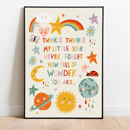 ‘Twinkle twinkle little star’ Art Print: A4