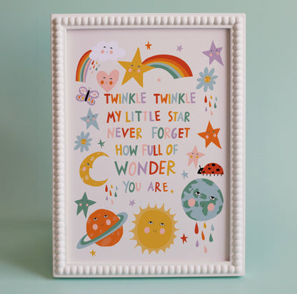 ‘Twinkle twinkle little star’ Art Print: A4