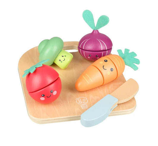 Happy Wooden Veggies Cutting Veg