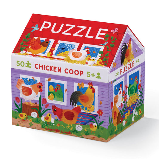 50 Piece Chicken Coop House Puzzle