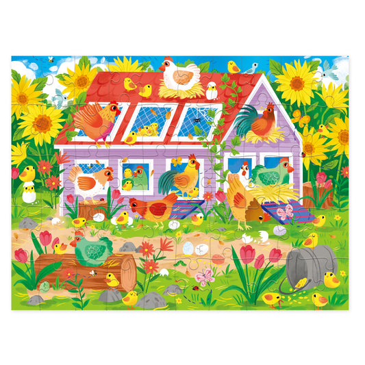 50 Piece Chicken Coop House Puzzle