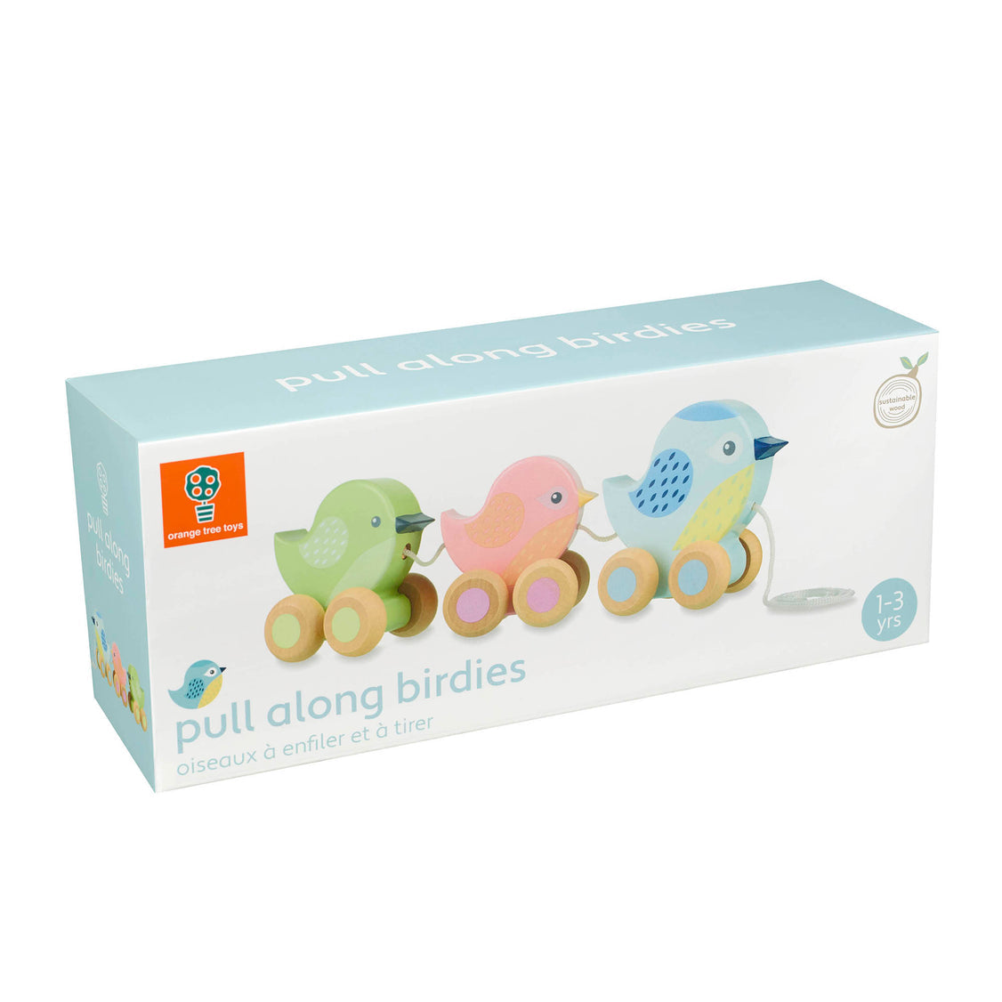 Pull Along Wooden Birdies