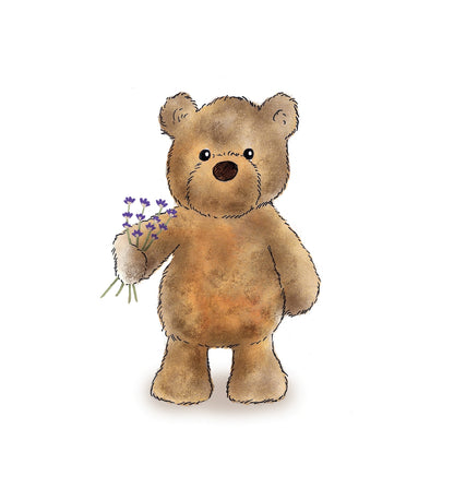Large 13” Brown Curly Bear