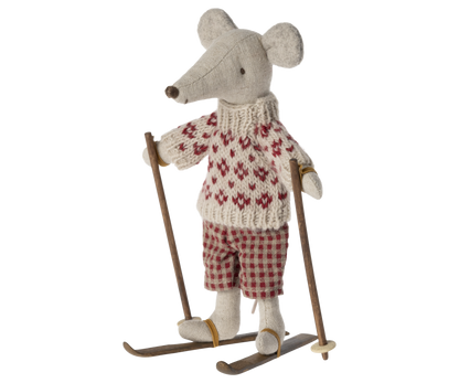 Ski and Ski Poles - Mum & Dad Mouse