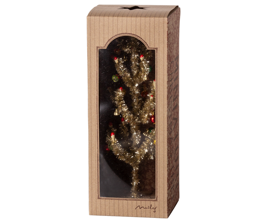 Gold Mouse Christmas Tree - Red and Green Decorations
