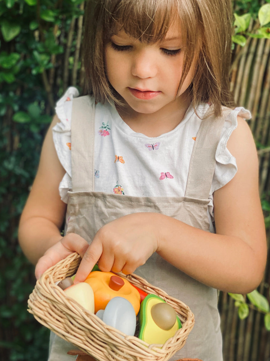 Veggie Wooden Food Basket