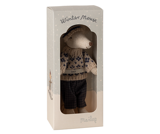 Winter Mouse with Ski Set - Dad Mouse