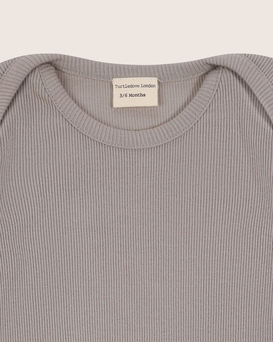 Rib Bodysuit - Grey