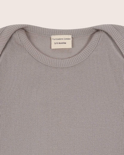 Rib Bodysuit - Grey