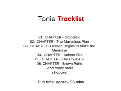 Georges Marvellous Medicine - Roald Dahl Book Pocket Tonie - Bizzybods