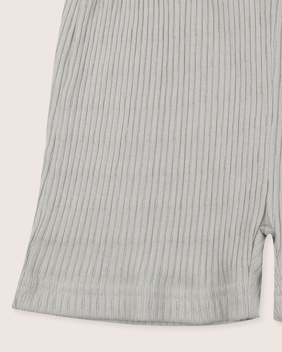 Textured T-shirt & Shorts Set