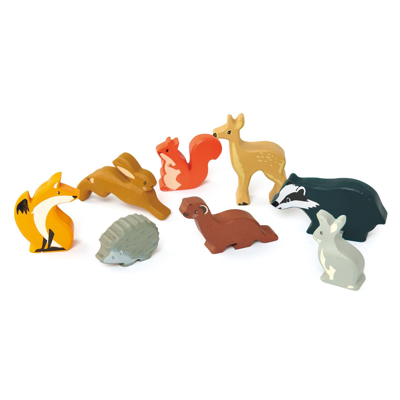 Wooden Woodland Animal Set & Shelf