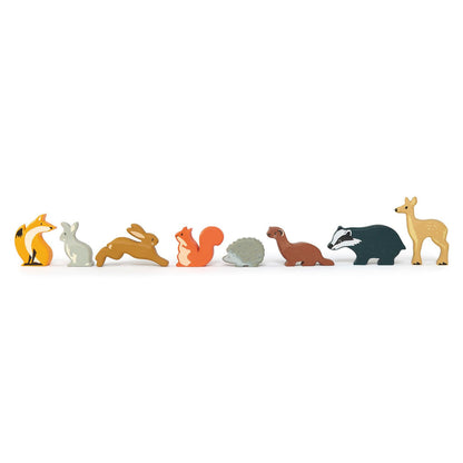 Wooden Woodland Animal Set & Shelf