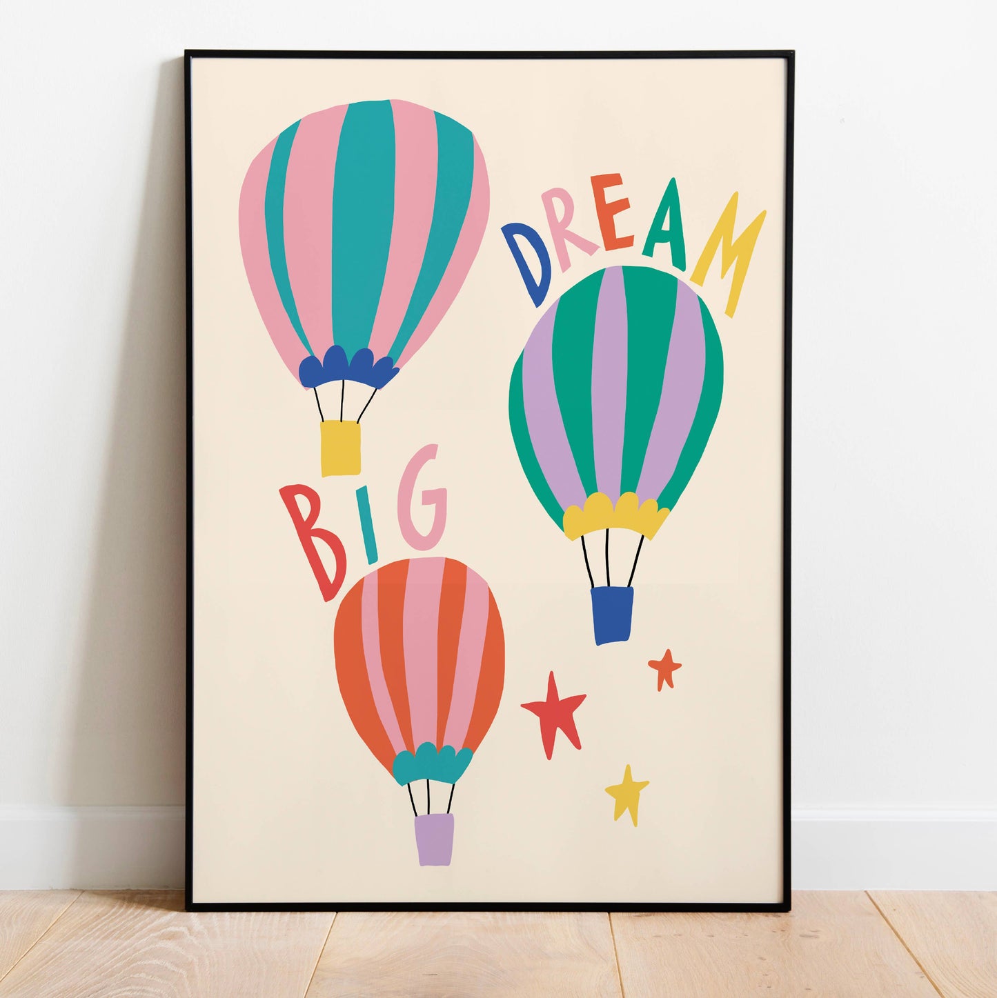 ‘Big dream’ Hot Air Balloon Art Print: A3