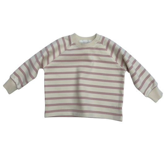 Dusky Pink Stripe Sweatshirt