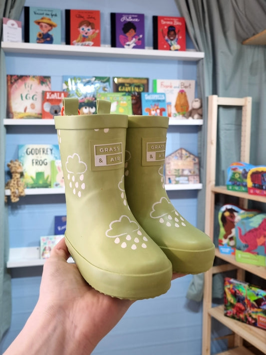 Glacial Green Colour-Changing Winter Wellies with Teddy Fleece Lining